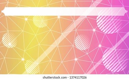 Abstract mosaic backdrop with triangles, line, circle, space for text. Bright background for poster, banner, flyer. Vector illustration. Blurred Background, Smooth Gradient Texture Color