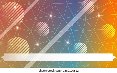 Abstract mosaic backdrop with triangles, line, circle, space for text. Bright background for poster, banner, flyer. Vector illustration. Blurred Background, Smooth Gradient Texture Color
