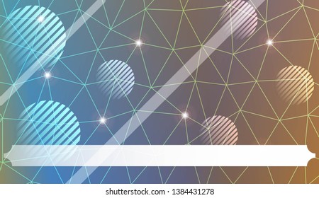 Abstract mosaic backdrop with triangles, line, circle, space for text. Bright background for poster, banner, flyer. Vector illustration. Blurred Background, Smooth Gradient Texture Color