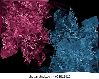 Abstract mosaic backdrop with triangles.Geometric low polygonal background. Design element for book covers, presentations layouts, title backgrounds. Vector clip art