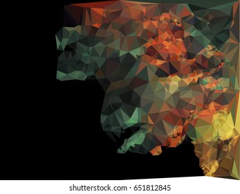 Abstract mosaic backdrop with triangles.Geometric low polygonal background. Design element for book covers, presentations layouts, title backgrounds. Vector clip art