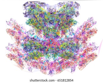 Abstract mosaic backdrop with triangles.Geometric low polygonal background. Design element for book covers, presentations layouts, title backgrounds. Vector clip art