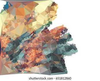 Abstract mosaic backdrop with triangles.Geometric low polygonal background. Design element for book covers, presentations layouts, title backgrounds. Vector clip art