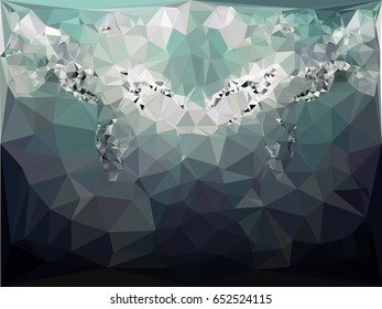 Abstract mosaic backdrop with triangles.Geometric low polygonal background. Design element for book covers, presentations layouts, title backgrounds. Vector clip art