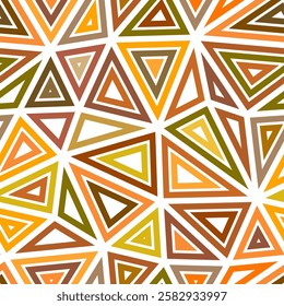 Abstract mosaic background with big triangles in a multicolored style. Repeatable pattern with elegant vector tiles.