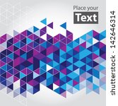 Abstract mosaic background. Blue and purple cubic geometric background. Design elements. Layered file