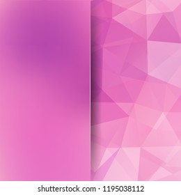 Abstract mosaic background. Blur background. Triangle geometric background. Design elements. Vector illustration. Pink color.