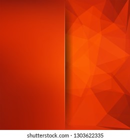 Abstract mosaic background. Blur background. Triangle geometric background. Design elements. Vector illustration. Orange color