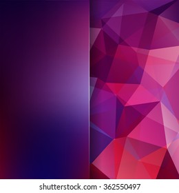 Abstract mosaic background.  Blur background.  Triangle geometric background. Design elements. Vector illustration
