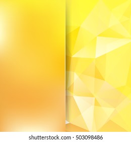 Abstract mosaic background. Blur background.  Triangle geometric background. Design elements. Vector illustration. Yellow, orange colors