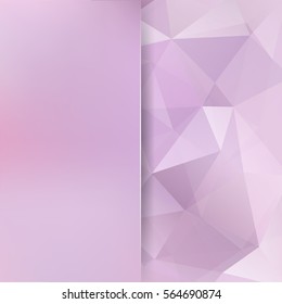 Abstract mosaic background.  Blur background.  Triangle geometric background. Design elements. Vector illustration. Pastel pink colors.