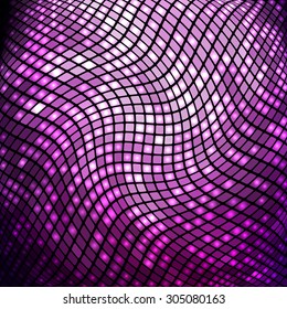 Abstract mosaic background. Bright violet disco mosaic