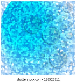 Abstract mosaic background with bubbles.