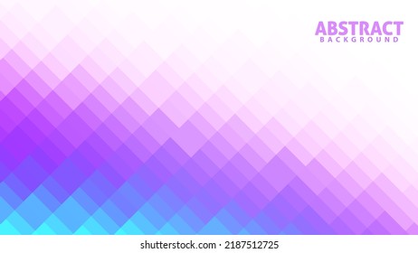 Abstract mosaic background with color gradation from aquamarine to violet. Multicolor vector graphic pattern