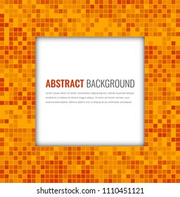 Abstract mosaic background with colorful pixels. Party invitation design template. Vector illustration