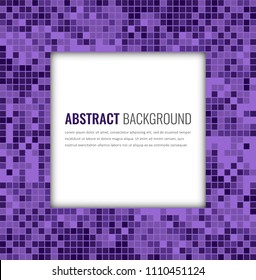Abstract mosaic background with colorful pixels. Party invitation design template. Vector illustration