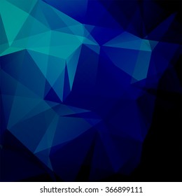 Abstract mosaic background. Dark blue tones. Triangle geometric background. Design elements. Vector illustration