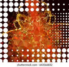 Abstract mosaic background. Geometric low polygonal backdrop. Vector clip art.