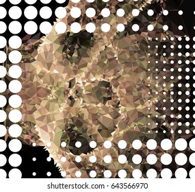 Abstract mosaic background. Geometric low polygonal backdrop. Vector clip art.
