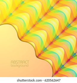 Abstract mosaic background with geometric shapes and wavy lines in overlay repeating style vector illustration