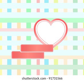 abstract mosaic background with hearts and empty space