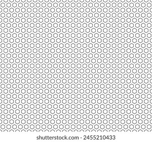 Abstrakter Mosaikhintergrund. Sechseckige fette Mosaikzelle mit Polsterung. Sechseckige Formen. Nahtlose kachelbare Vektorillustration.
