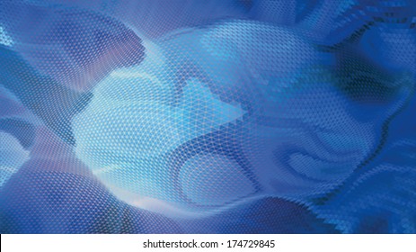 Abstract mosaic background looks like a biological structure. Editable vector illustration.