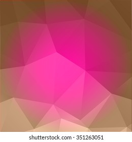 Abstract mosaic background. multicolor brown pink  geometric rumpled triangular low poly style illustration graphic background. Vector polygonal design business.