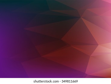 Abstract mosaic background. multicolor dark purple and pink geometric rumpled triangular low poly style illustration graphic background. Vector polygonal design business.