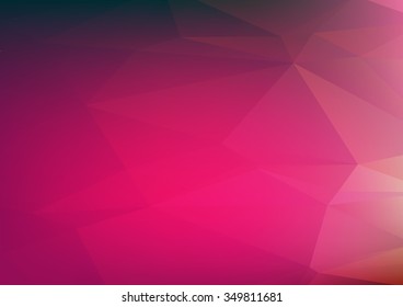 Abstract mosaic background. multicolor dark pink geometric rumpled triangular low poly style illustration graphic background. Vector polygonal design business.