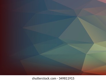 Abstract mosaic background. multicolor dark green geometric rumpled triangular low poly style illustration graphic background. Vector polygonal design business.