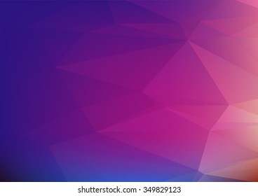 Abstract mosaic background. multicolor dark blue pink geometric rumpled triangular low poly style illustration graphic background. Vector polygonal design business.