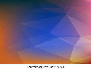Abstract mosaic background. multicolor dark blue yellow red geometric rumpled triangular low poly style illustration graphic background. Vector polygonal design business.