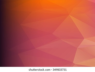 Abstract mosaic background. multicolor dark orange geometric rumpled triangular low poly style illustration graphic background. Vector polygonal design business