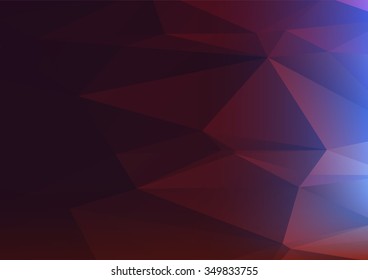 Abstract mosaic background. multicolor dark red blue geometric rumpled triangular low poly style illustration graphic background. Vector polygonal design business