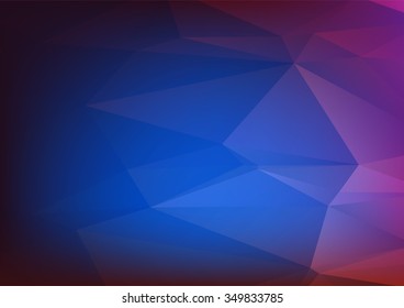Abstract mosaic background. multicolor dark blue purple geometric rumpled triangular low poly style illustration graphic background. Vector polygonal design business