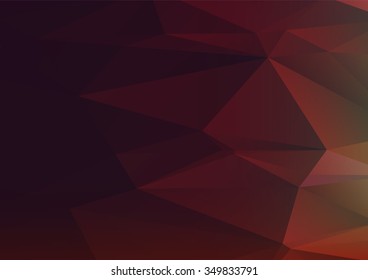 Abstract mosaic background. multicolor dark red green geometric rumpled triangular low poly style illustration graphic background. Vector polygonal design business