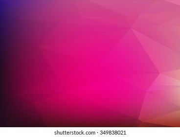 Abstract mosaic background. multicolor dark pink geometric rumpled triangular low poly style illustration graphic background. Vector polygonal design business