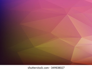 Abstract mosaic background. multicolor dark green pink geometric rumpled triangular low poly style illustration graphic background. Vector polygonal design business