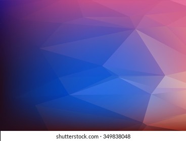 Abstract mosaic background. multicolor dark blue pink geometric rumpled triangular low poly style illustration graphic background. Vector polygonal design business