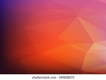 Abstract mosaic background. multicolor dark orange pink geometric rumpled triangular low poly style illustration graphic background. Vector polygonal design business