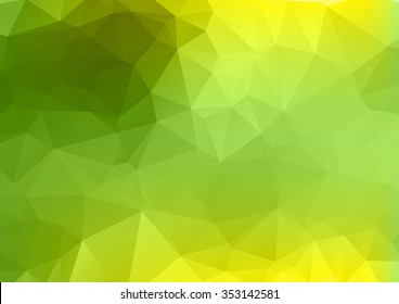 Abstract mosaic background. multicolor green yellow geometric rumpled triangular low poly style illustration graphic texture. Vector polygonal design business.