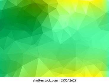 Abstract mosaic background. multicolor green yellow geometric rumpled triangular low poly style illustration graphic texture. Vector polygonal design business.