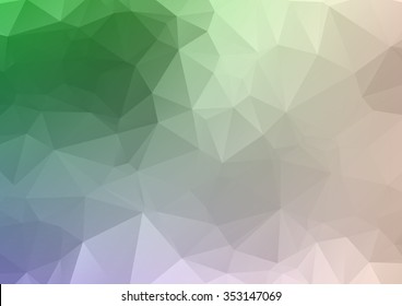 Abstract mosaic background. multicolor green gray geometric rumpled triangular low poly style illustration graphic. Vector polygonal design business.