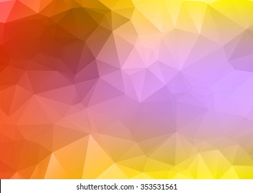 Abstract mosaic background. multicolor orange yellow and purple geometric rumpled triangular low poly style illustration graphic. Vector polygonal design business.