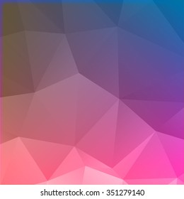 Abstract mosaic background. multicolor pink and blue geometric rumpled triangular low poly style illustration graphic . Vector polygonal design business.