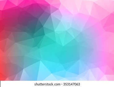 Abstract mosaic background. multicolor pink green geometric rumpled triangular low poly style illustration graphic. Vector polygonal design business.