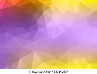 Abstract mosaic background. multicolor purple yellow geometric rumpled triangular low poly style illustration graphic texture. Vector polygonal design business.
