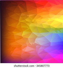 Abstract mosaic background. multicolor red yellow and blue geometric rumpled triangular low poly style  illustration graphic texture. Vector polygonal design business.