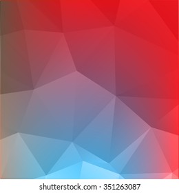 Abstract mosaic background. multicolor red blue geometric rumpled triangular low poly style illustration graphic background. Vector polygonal design business.